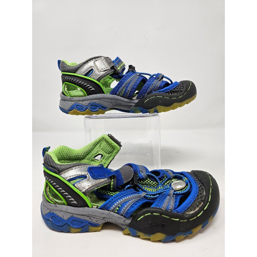 Jambu Piranha Kids Water Sandals Blue Green JS170002‎ Sz 12 Outdoor Hiking Shoes